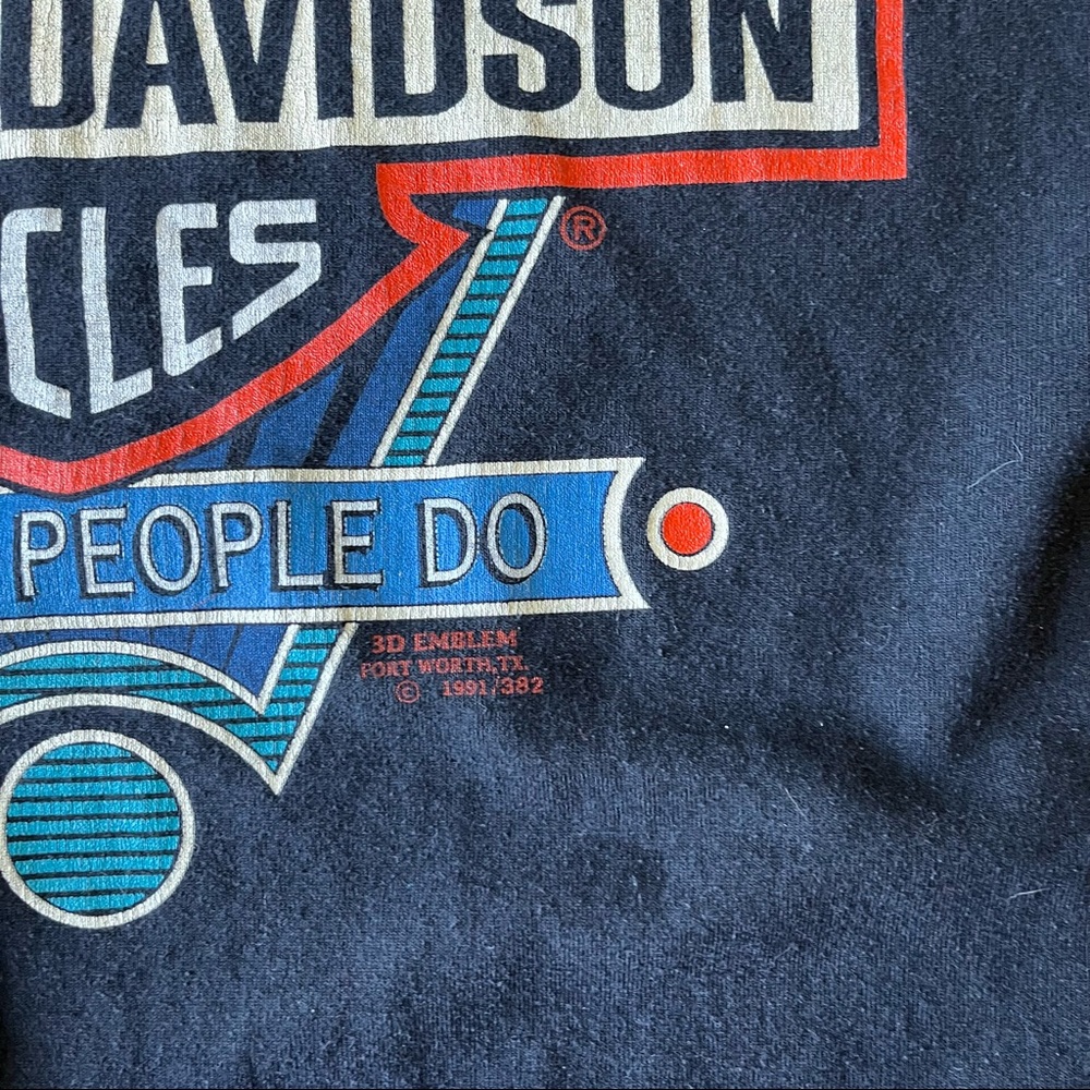 Vintage hard times Harley Davidson T-shirt - Picture 8 of 9